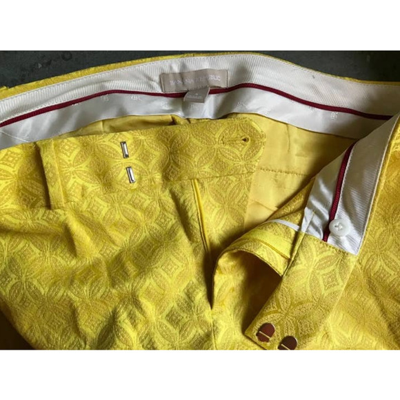 Banana Republic Symona Cropped Jacquard Classy Cotton Stretch Straight Leg Pants - Picture 10 of 12